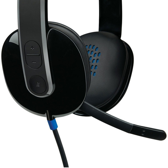 Logitech H540 USB Headset - Stereo - USB - Wired - Over-the-head - Binaural - Semi-open - Black