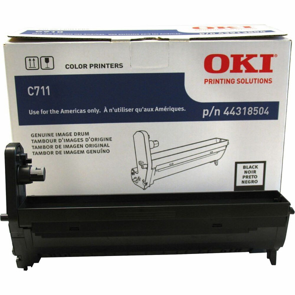 Oki 44318501/02/03/04 Image Drum - LED Print Technology - 20000 - Black - 1 Each