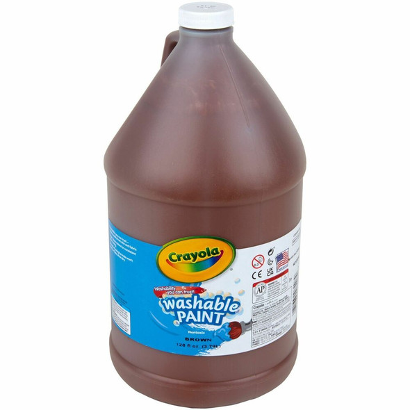 Crayola Washable Paint - 1 Color(s) - Brown - 1 gal - Washable - 1 Each Crayola Washable Paint - 1 Color(s) - Brown - 1 gal - Washable - 1 Each