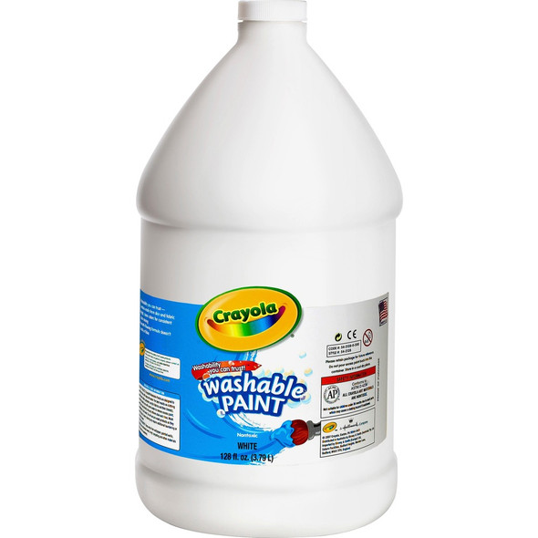 Crayola Washable Paint - 1 Color(s) - White - 1 gal - Washable - 1 Each Crayola Washable Paint - 1 Color(s) - White - 1 gal - Washable - 1 Each