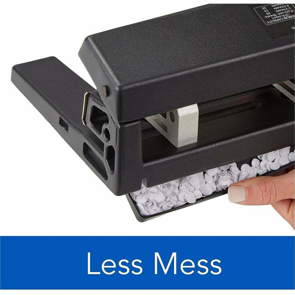 Swingline Heavy-Duty Punch - 7 Punch Head(s) - 40 Sheet - 9/32" Punch Size - Black