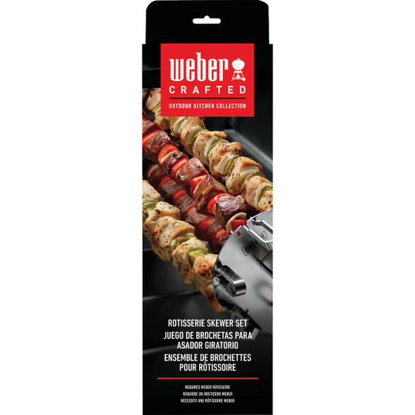 Weber 16 In. Stainless Steel Rotisserie Skewer Set 7675