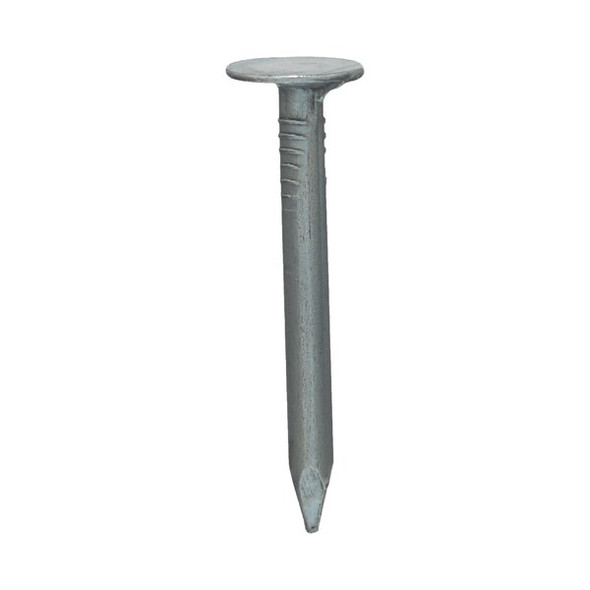 Roofing Nail, 1-1/4 in L, 3D, Steel, Electro Galvanized Finish, 11 ga, 1100 PK