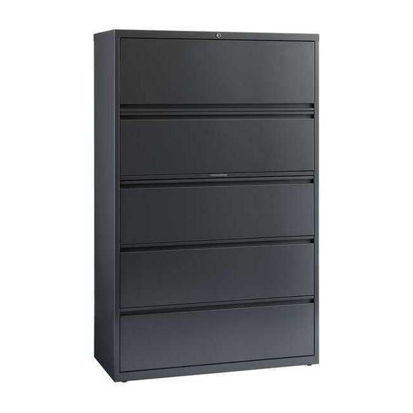 Hirsh 42" W 5 Drawer Lateral File Cabinet, Charcoal,  A4/Legal/Letter 17651