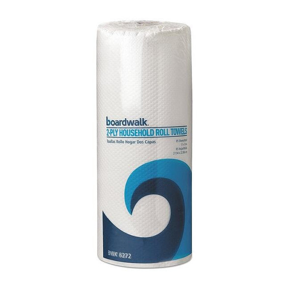 Boardwalk Perforated Roll Paper Towels, 2 Ply, 85 Sheets, White, 30 PK WPBWK6272