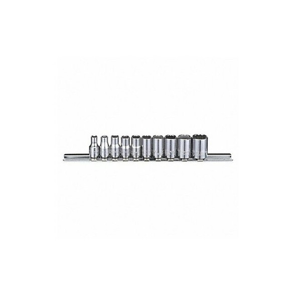 Westward Socket Set,Chrome,SAE,12-Point 53PN27
