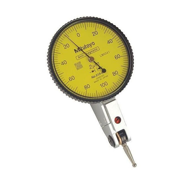 Mitutoyo Dial Test Indicator,40mm Dial,Yellow 513-405-10H