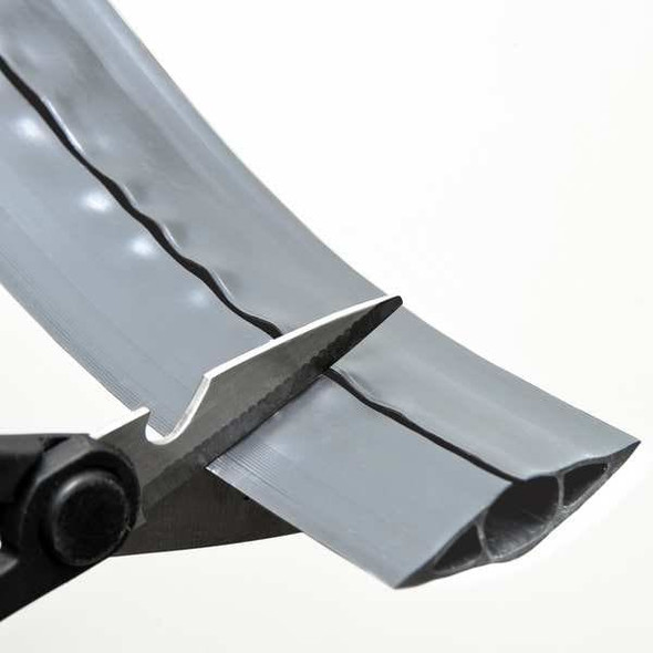 D-Line Cable Protector, 1/2 in H, 6 ft L, 2-3/8 in W, 1 Channel, PVC, Gray CC-4