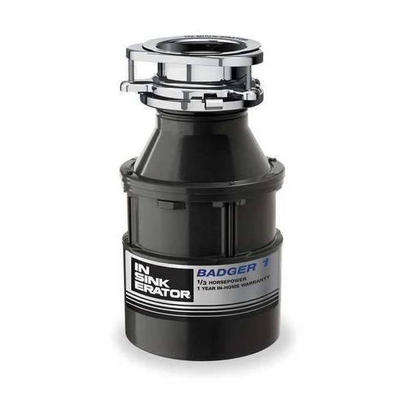 In-Sink-Erator Garbage Disposal,Badger,11 3/8 in H BADGER 1