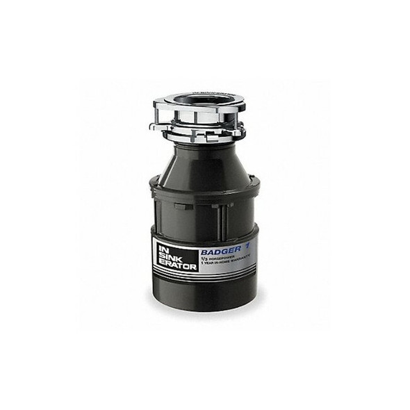 In-Sink-Erator Garbage Disposal,Badger,11 3/8 in H BADGER 1 In-Sink-Erator Garbage Disposal,Badger,11 3/8 in H BADGER 1