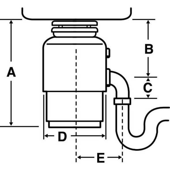 In-Sink-Erator Garbage Disposal,Badger,11 3-8 in H BADGER 1