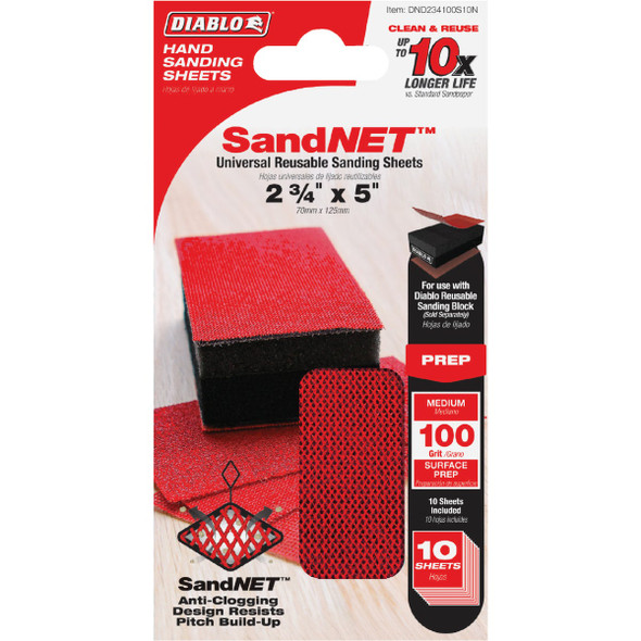 Diablo 10pk 2-3/4" 100g Sandnet DND234100S10N