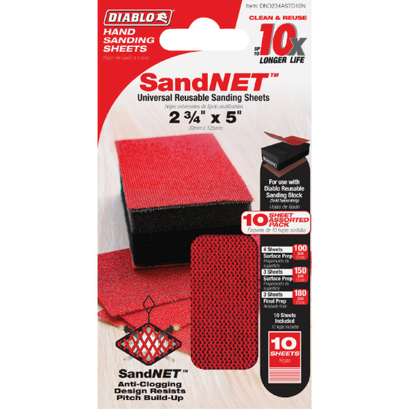 Diablo 10pk 2-3/4" 100/150/180 DND234ASTD10N