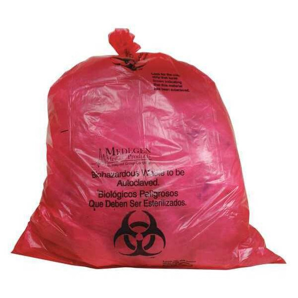 Manufacturer Varies Autoclav.Biohaz. Bag,20to30gal,Red,PK100 ACLB142856