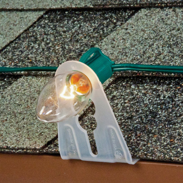 Commercial Christmas Hardware White Clip-On Shingle Speed Tabs (50-Pack)