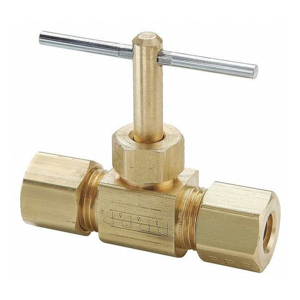 Parker Needle Valve,1/4 In.,Compressn-Compressn NV105C-4