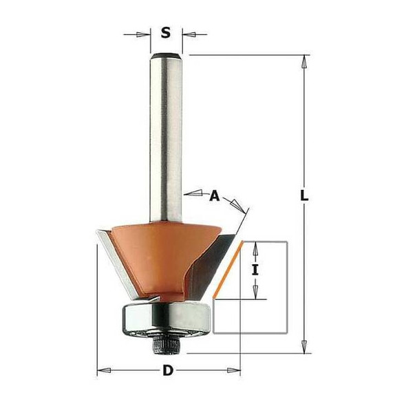 Cmt Trimmer Router Bit,HW,3/4 in 809.025.11