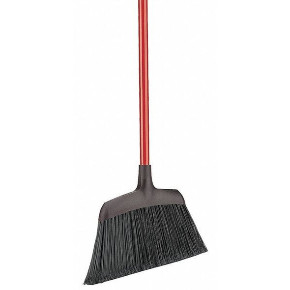 Angle Broom, 53 in L, 13 in Sweep Face, 5 in Black Bristle, Handle Dia 1 in