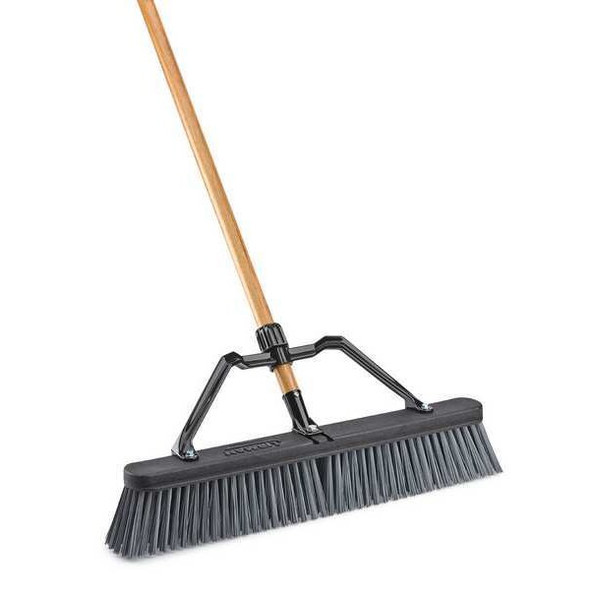Libman 24 in Sweep Face Push Broom, Gray 1293G