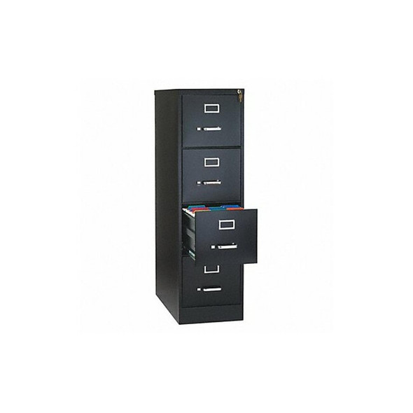 Hirsh 15" W 4 Drawer Vertical File Cabinet, Black,  Letter 16699
