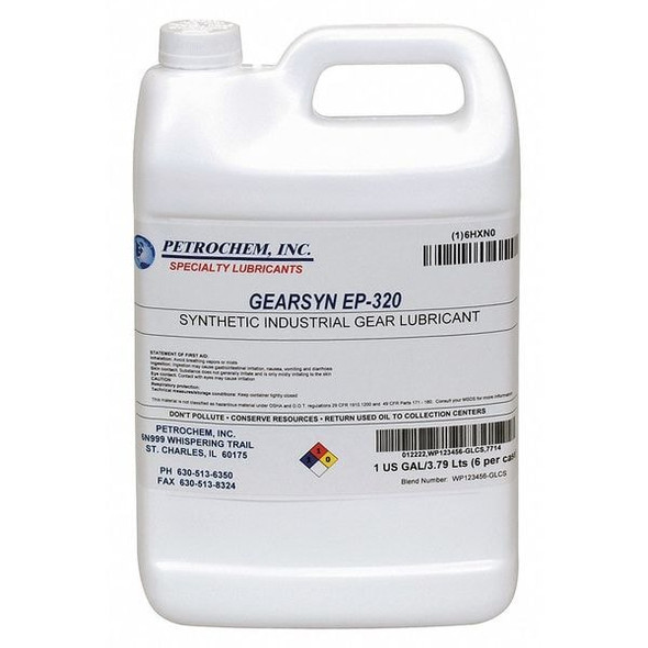 Petrochem 1 gal Gear Oil Pail 320 ISO Viscosity, 140 SAE, Clear GEARSYN EP-320-001