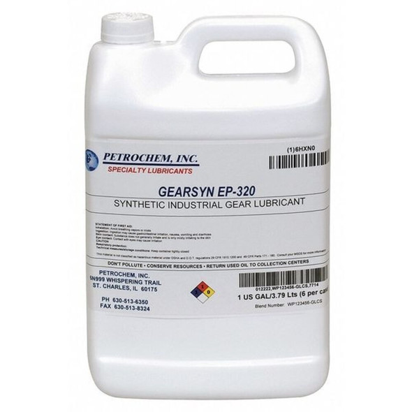 1 gal Gear Oil Pail 320 ISO Viscosity, 140 SAE, Clear  GEARSYN EP-320-001