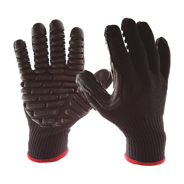 Coated Gloves, Chloroprene, Blocks, Palm, Not Rated Abrasion Level, M (8) 1 PR