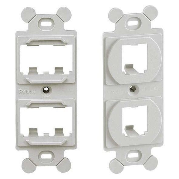 Panduit 106 Module Frame,Mini Com,4 Port,Off Wht CF1064IWY