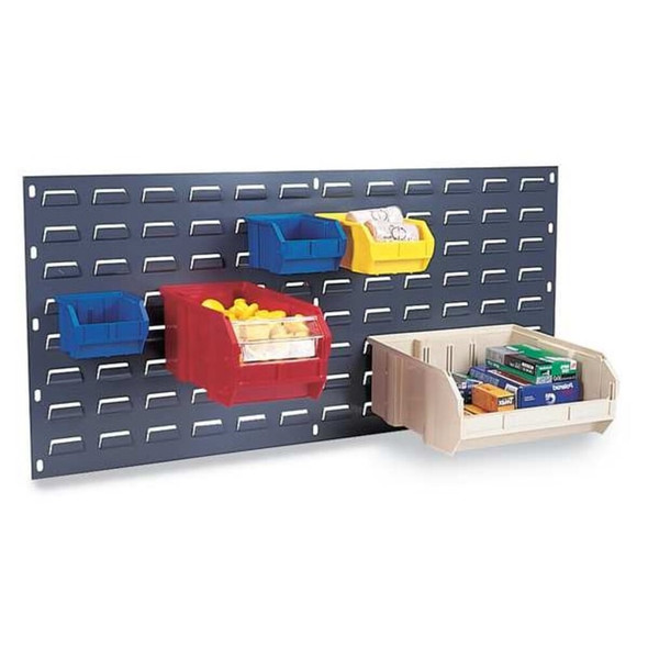 Steel Louvered Panel, 1-4 in D x 20 in H x 36 in W, Gray  QLP-3619