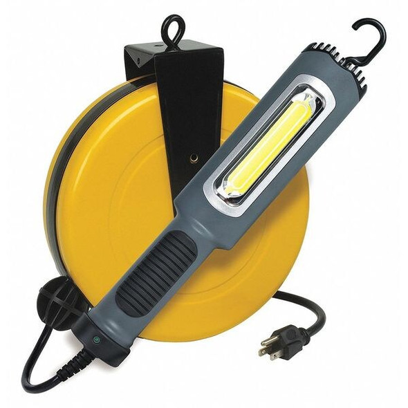 Lumapro Cord Reel w/Lamp,LED,50ft,18AWG,120VAC 436G99