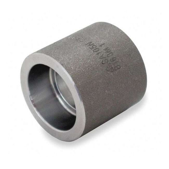 Coupling Coupling, 1/4" Pipe, Socket Weld, Black Forged Steel, Class 3000