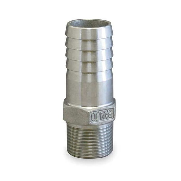 Manufacturer Varies Barbed Hose Fitting,Hose ID 1/2",NPT HB038-050SS