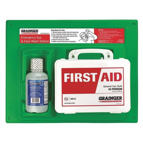 First Aid Kit and Housing, Plastic 141 Components, 1 People Served
