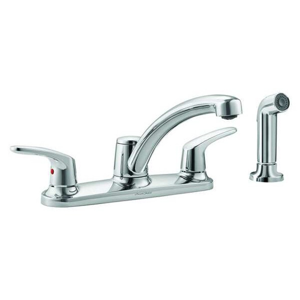 American Standard Low Arc Kitchen Faucet, Manual, 8" Mount, 4 Hole 7074501.002