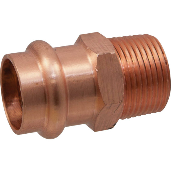 NIBCO 1/2 In. Press x 1/2 In. Male Copper Adapter 9030600FPC