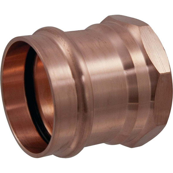 NIBCO 1/2 In. Press x 1/2 In. Female Copper Adapter (10-Pack) 9024651PCCP
