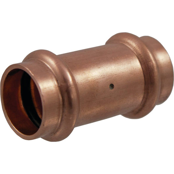 NIBCO 1 In. x 1 In. Press Copper Coupling with Stop (5-Pack) 9001450PCCP