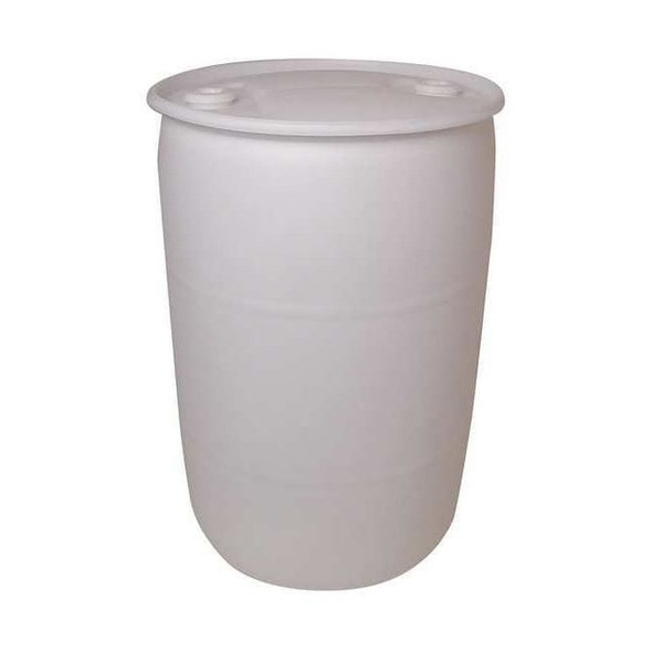 Closed Head Transport Drum, Polyethylene, 55 gal, Unlined, Translucent White