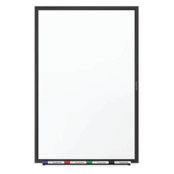 Dry Erase Board, Melamine, 48 in, 96 in, Aluminum Frame, White, Gloss  S538B-24