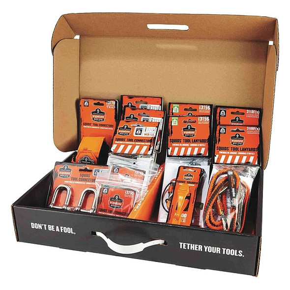 Ergodyne Tool Tethering Kit,Black/Green/Orange 3187