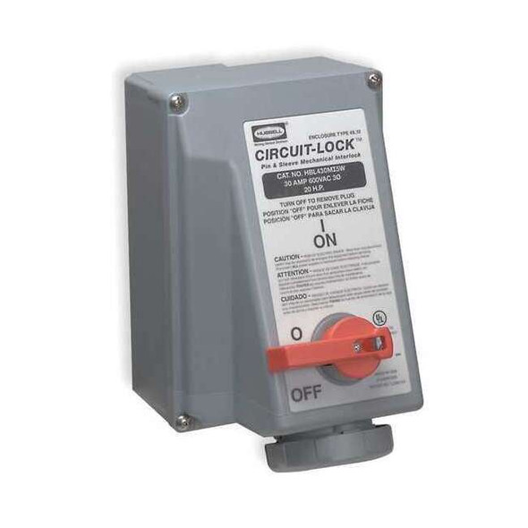 WT Mch Intrlk Dvc,3P4W,30 A,480V AC,15hp