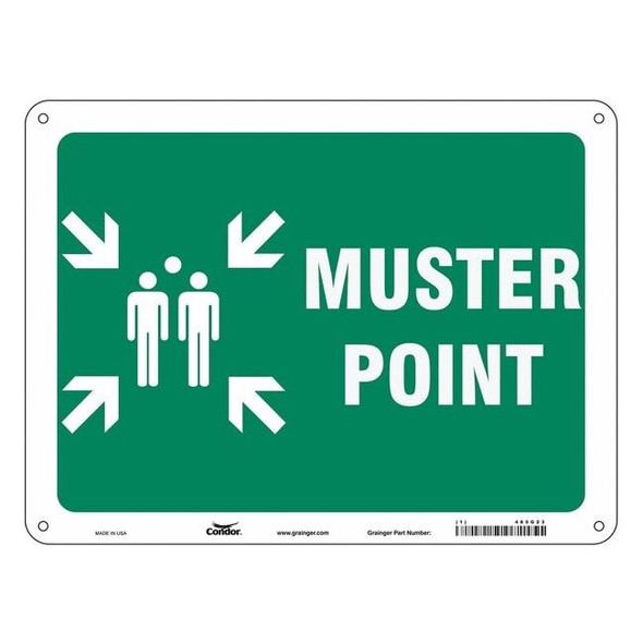 Safety Sign, 18 in Height, 24 in Width, Aluminum, Horizontal Rectangle, English