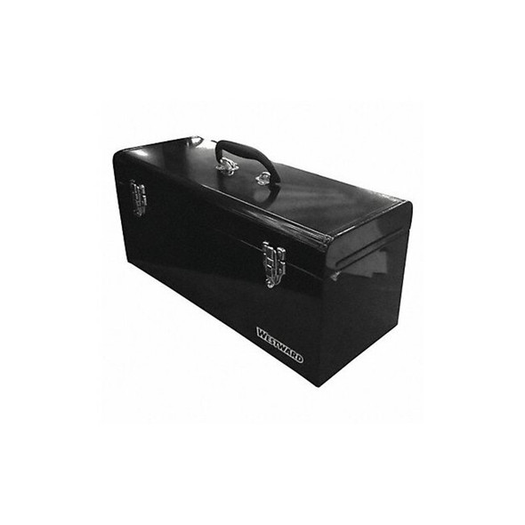 Westward WESTWARD Tool Box, Steel, Black, 24 in W x 8 in D x 9 in H 44ZJ86
