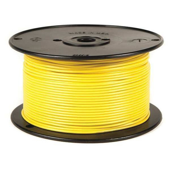 Primary Wire, GPT, 10 AWG, 1C C, Yellow, PVC, Stranded, 60V, 100 ft.