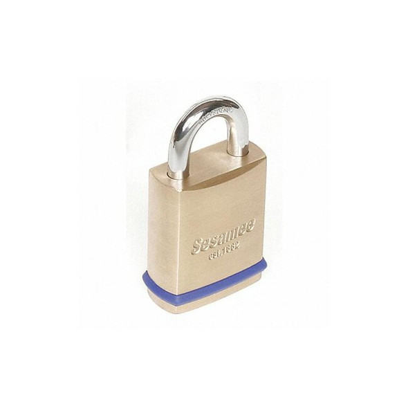 Sesamee Keyed Padlock, 25/32 in,Rectangle,Gold 56010 Sesamee Keyed Padlock, 25/32 in,Rectangle,Gold 56010