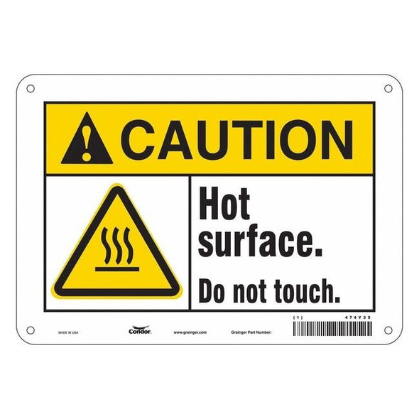 Condor Danger Sign,10" W x 7" H,0.032" Thick, 474Y35 474Y35