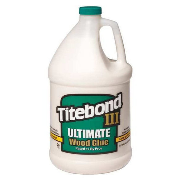 Titebond Wood Glue, III Ultimate Series, Clear, 24 hr Full Cure, 1 gal, Jug 1416