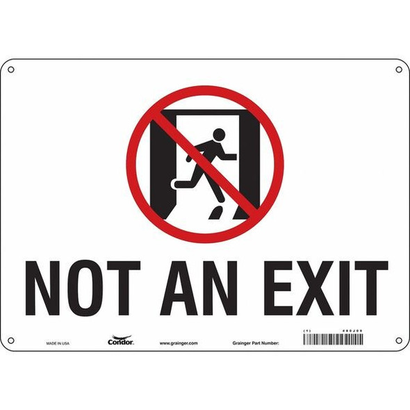 Condor Safety Sign,10 in x 14 in,Polyethylene 480J09