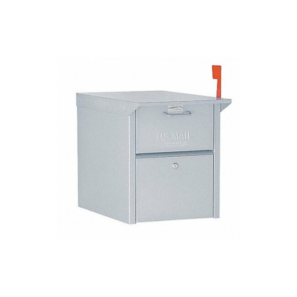 Mail Chest, Gray, Powder Coated, 1 Doors, Pedestal, -