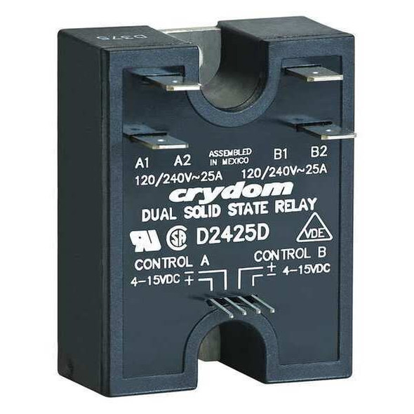 Crydom Dual Solid State Relay, 2 Phase, Screw Clamp, Panel, SCR D2440D
